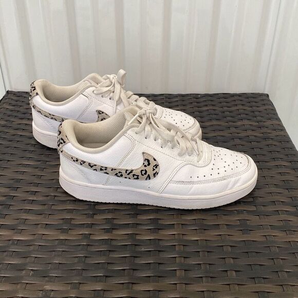 Nike court version low leopard swoosh Nike sneakers ￼ - Picture 1 of 8